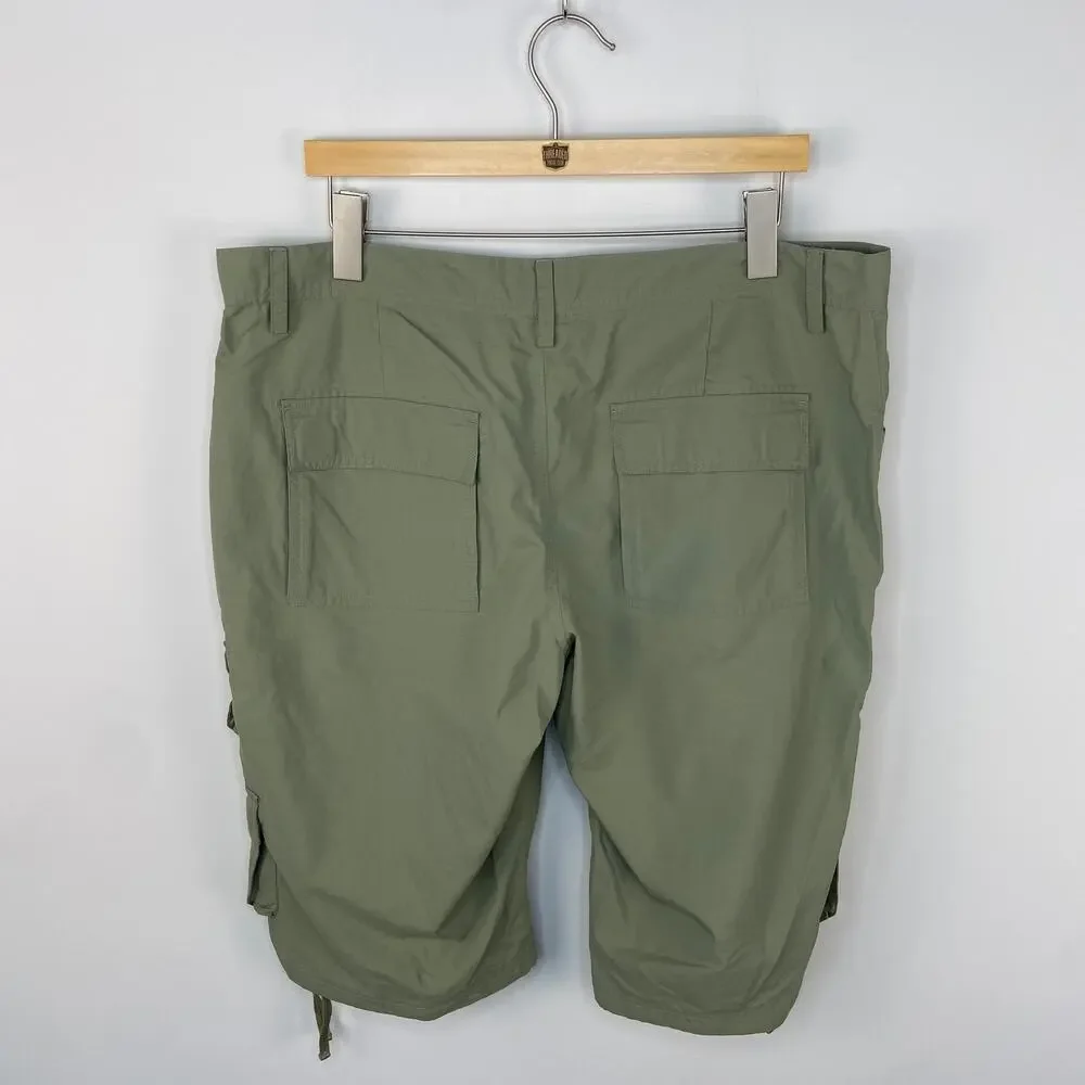 Guy Harvey Nylon Khaki Cargo Shorts - Women's Size 14
